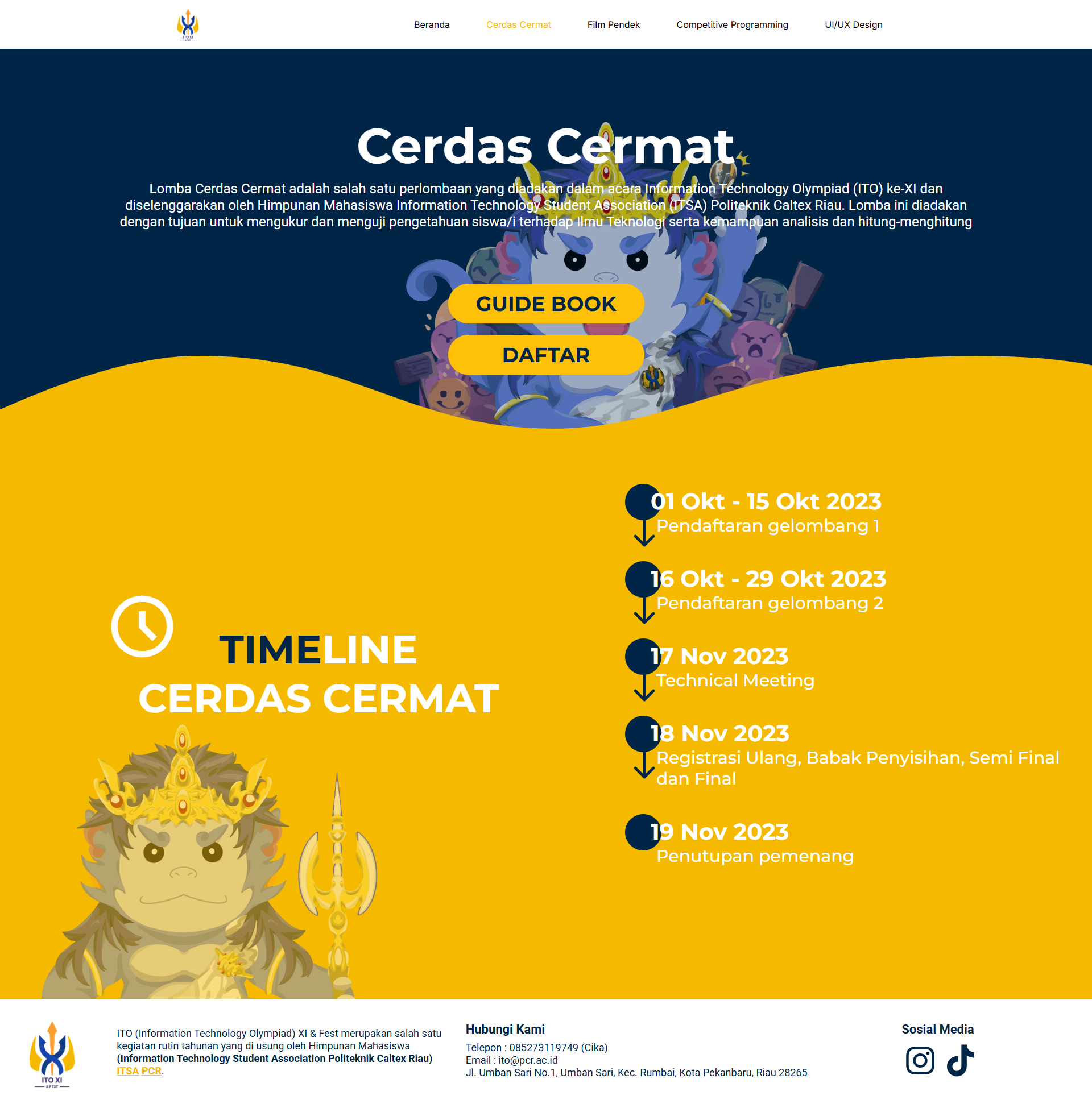 Daftar film pendek dengan filter & pencarian